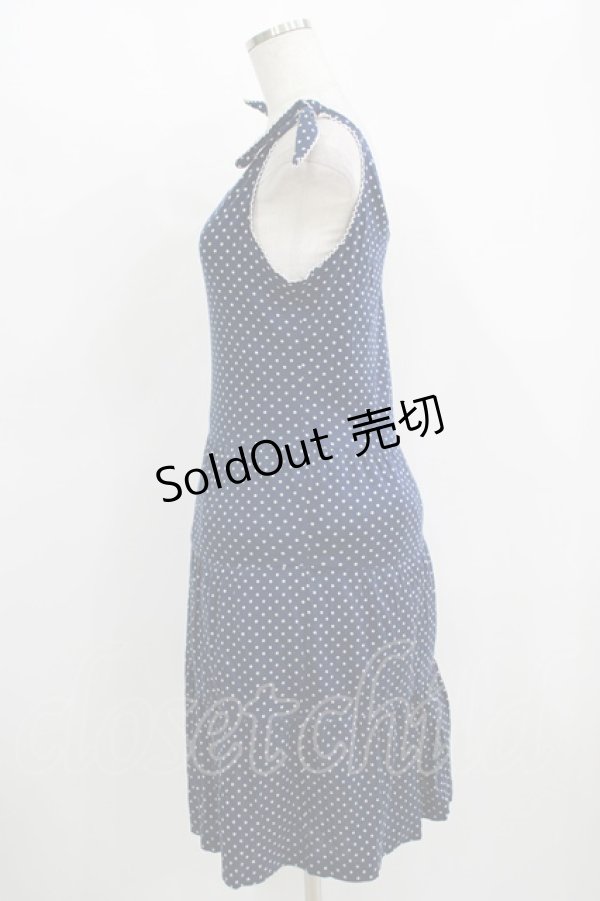 画像2: MILK / ドットティアードカットワンピース  ネイビー H-25-11-08-013-ML-OP-KB-ZH (2)