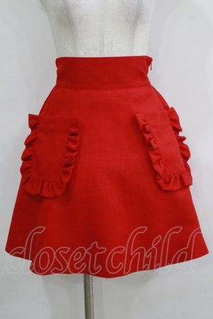 画像: Katie / CAFE CHIC high waist skirt  レッド H-25-11-08-016-LO-SK-KB-ZH