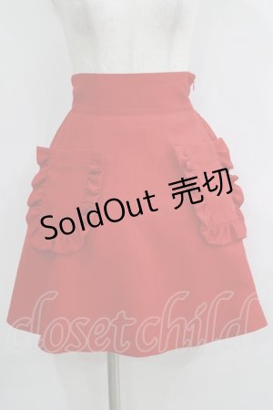 画像: Katie / CAFE CHIC high waist skirt  レッド H-25-11-08-016-LO-SK-KB-ZH