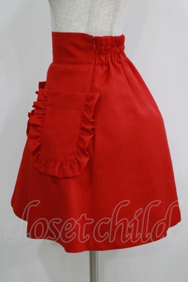 画像2: Katie / CAFE CHIC high waist skirt  レッド H-25-11-08-016-LO-SK-KB-ZH (2)
