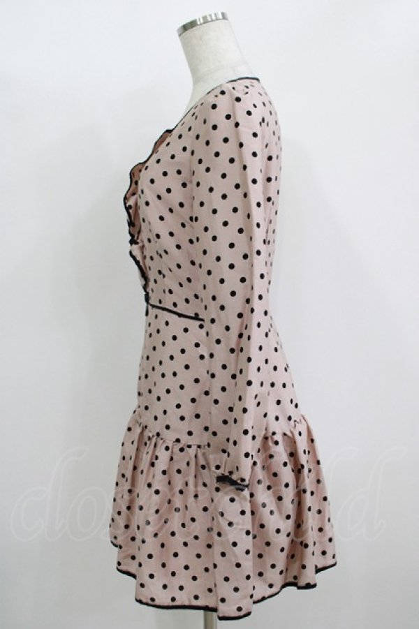 画像2: MILK / マ・シェリワンピース  ピンクベージュ H-25-11-08-018-ML-OP-KB-ZH (2)