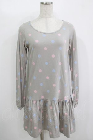 画像: MILK / UTコラボドットワンピース  グレー H-25-11-08-019-ML-OP-KB-ZH