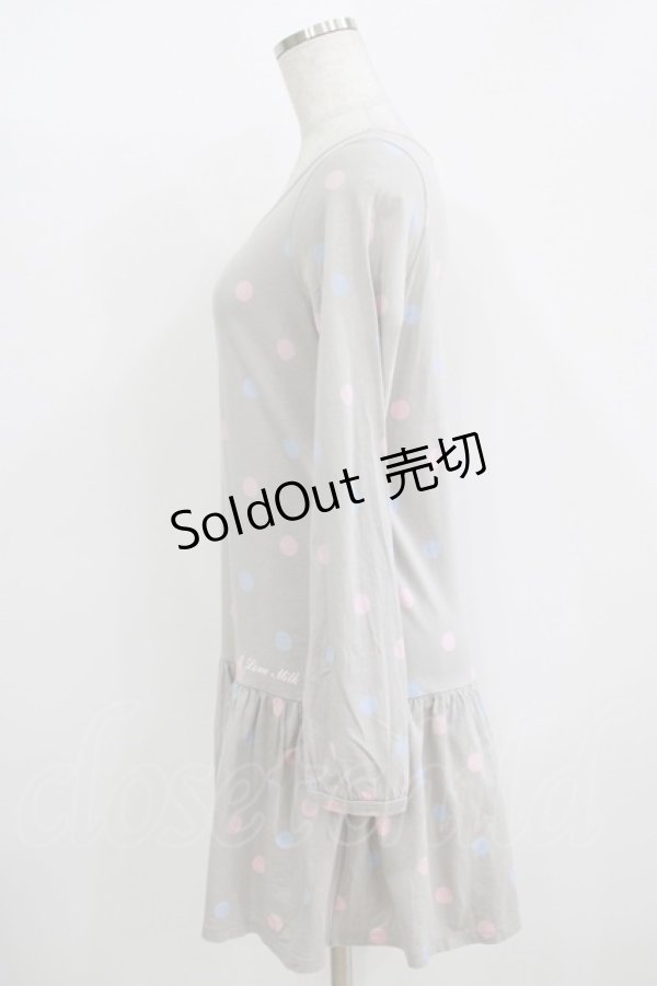 画像2: MILK / UTコラボドットワンピース  グレー H-25-11-08-019-ML-OP-KB-ZH (2)