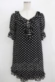 画像1: MILK / シャーリングドットdress  ブラック H-25-11-08-022-ML-OP-KB-ZH (1)