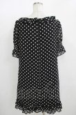 画像3: MILK / シャーリングドットdress  ブラック H-25-11-08-022-ML-OP-KB-ZH (3)