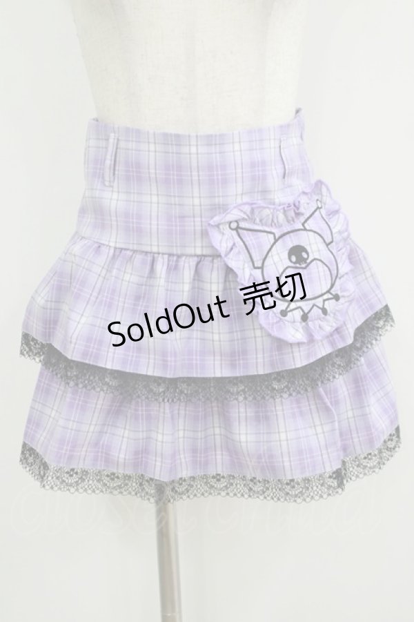 画像1: QOOZA / Kuromi mini skirt  ラベンダー H-25-11-08-024-PU-SK-KB-ZH (1)