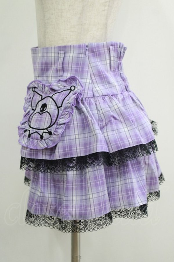 画像2: QOOZA / Kuromi mini skirt  ラベンダー H-25-11-08-025-PU-SK-KB-ZH (2)