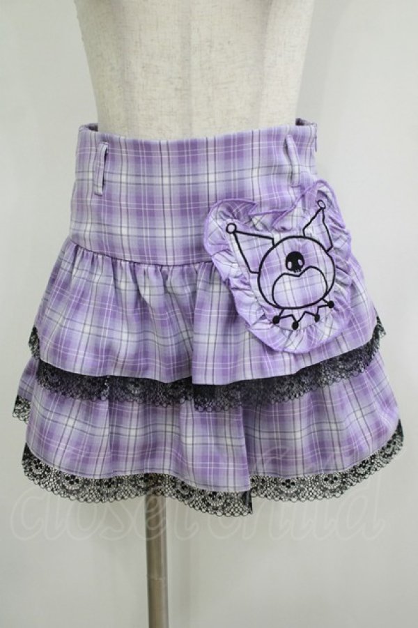 画像1: QOOZA / Kuromi mini skirt  ラベンダー H-25-11-09-1034-PU-SK-KB-ZH (1)