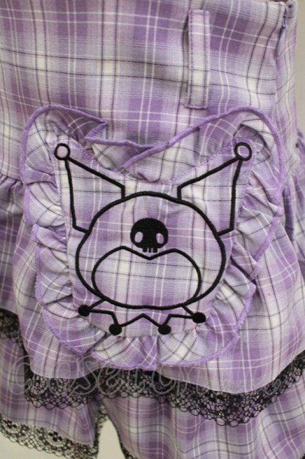 画像4: QOOZA / Kuromi mini skirt  ラベンダー H-25-11-09-1034-PU-SK-KB-ZH (4)