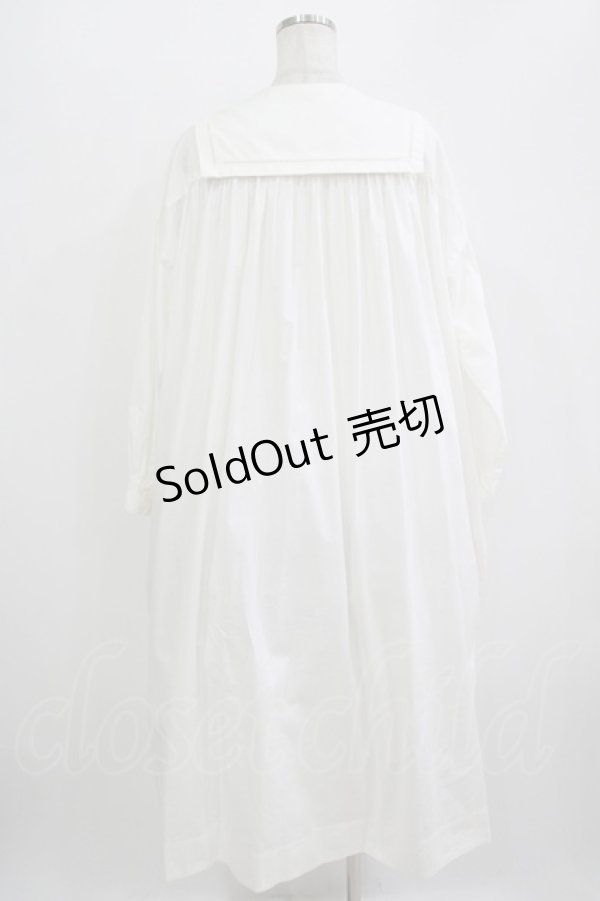 画像3: Jane Marple Dans Le Salon / French marine collar shirt dress  off white H-25-11-09-1003-JM-OP-KB-ZH (3)