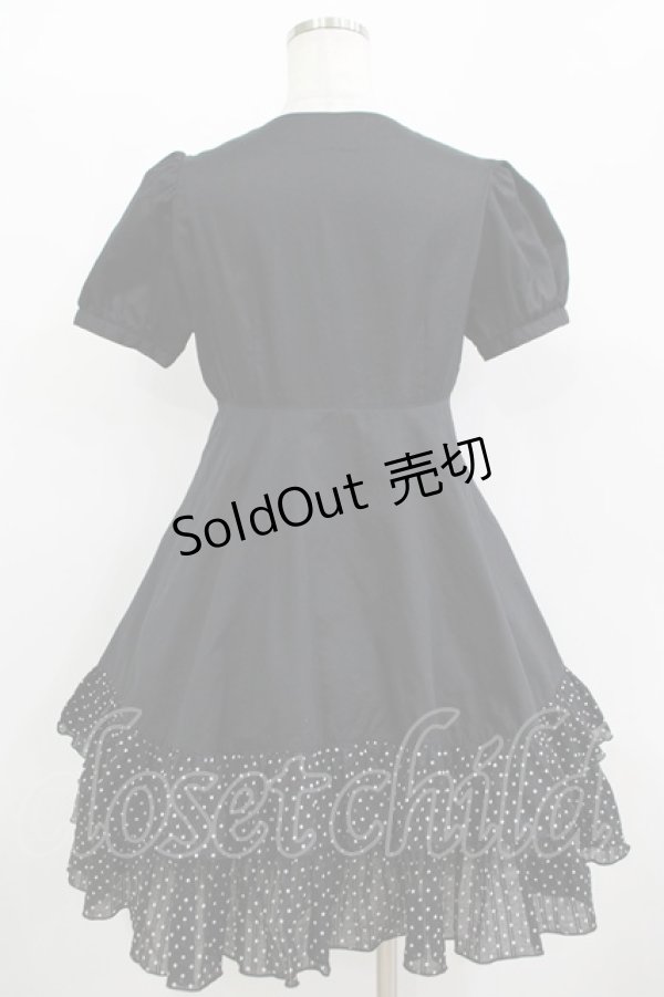 画像3: PEACE NOW / ドットフリルパフワンピース M 黒 H-25-11-09-1004-PU-OP-KB-ZH (3)