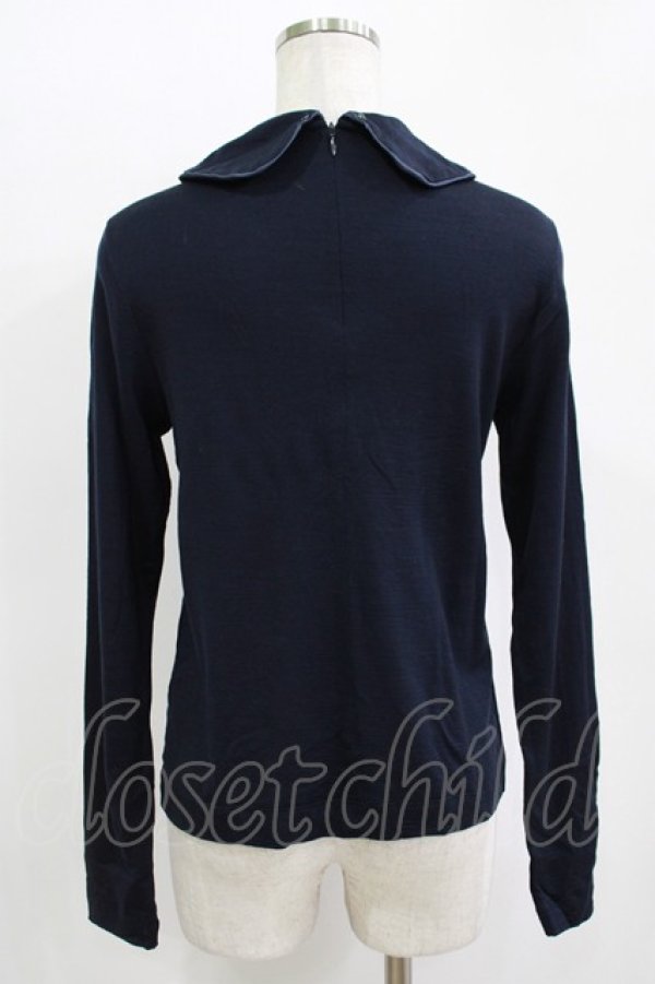 画像3: Jane Marple Dans Le Salon / ラウンドカラーカットソー  ネイビー H-25-11-09-1046-JM-TO-KB-ZH (3)