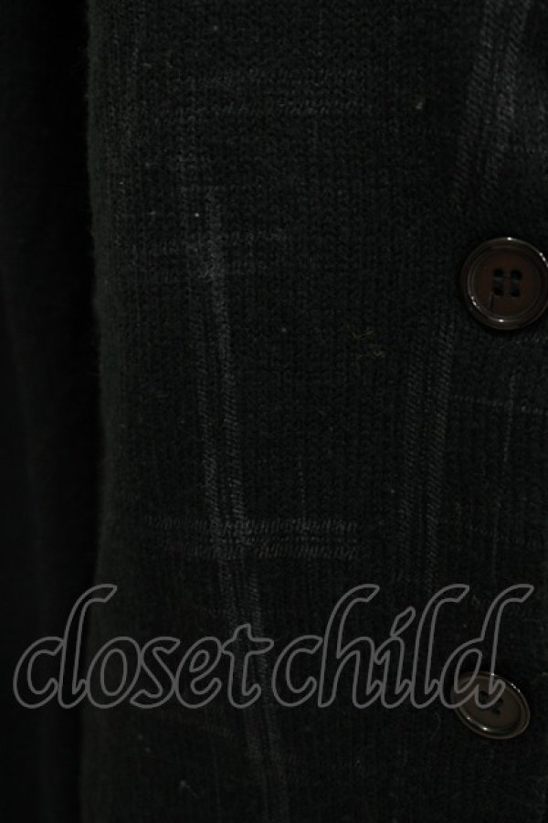 画像5: h.ANARCHY / チェックプリントニットカーディガン  ブラック H-25-11-09-1047-HN-TO-KB-ZH (5)