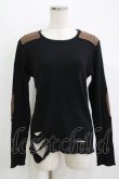 画像1: BPN FOR MEN / 配色ダメージパッチトップス  黒×茶 H-25-11-09-1049-GO-TO-KB-ZH (1)