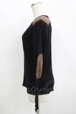 画像2: BPN FOR MEN / 配色ダメージパッチトップス  黒×茶 H-25-11-09-1049-GO-TO-KB-ZH (2)