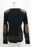 画像3: BPN FOR MEN / 配色ダメージパッチトップス  黒×茶 H-25-11-09-1049-GO-TO-KB-ZH (3)