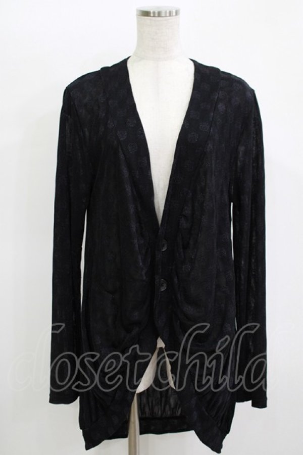 画像1: BPN FOR MEN / シアードットカーディガン  黒 H-25-11-09-1050-GO-TO-KB-ZH (1)