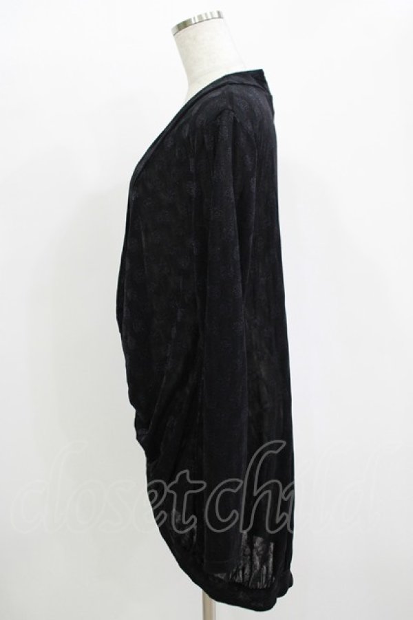 画像2: BPN FOR MEN / シアードットカーディガン  黒 H-25-11-09-1050-GO-TO-KB-ZH (2)