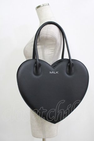 画像: MILK / ハートバッグ  ブラック H-25-11-09-1054-ML-BG-KB-ZH