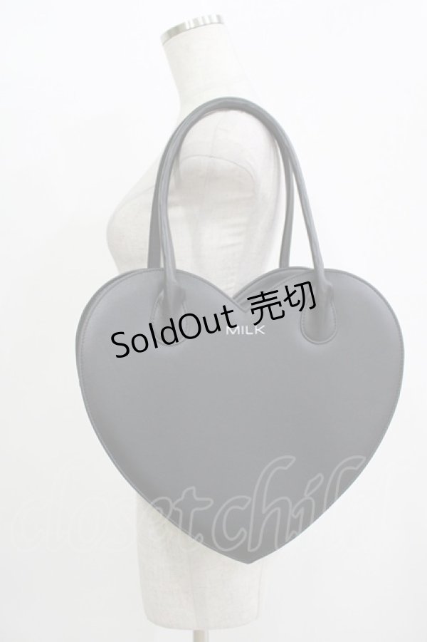 画像1: MILK / ハートバッグ  ブラック H-25-11-09-1054-ML-BG-KB-ZH (1)