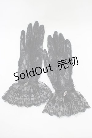 画像: Moi-meme-Moitie / 棺桶チャーム付きレース手袋  黒 H-25-11-09-1063-MO-ZA-KB-ZH