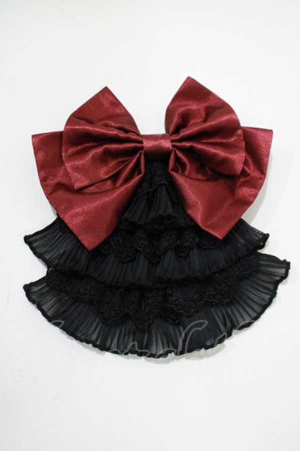 画像2: PUTUMAYO / ジャボ風クリップピン  黒×エンジ H-25-11-09-1065-PT-ZA-KB-ZH (2)