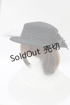 画像: Moi-meme-Moitie / Noir 燭台ハット  黒×黒レース H-25-11-09-1066-MO-AC-KB-ZH