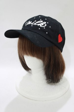 画像: MILK / ロゴドット Cap  ブラック H-25-11-09-1067-ML-AC-KB-ZH