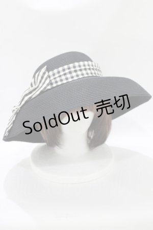 画像: 【SALE】MILK / summerブリムHAT  ブラック×ブラックギンガム H-25-11-09-1068-ML-AC-KB-ZT-K007