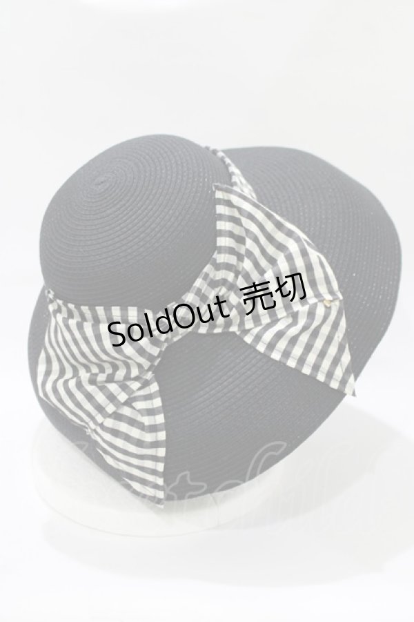 画像2: 【SALE】MILK / summerブリムHAT  ブラック×ブラックギンガム H-25-11-09-1068-ML-AC-KB-ZT-K007 (2)