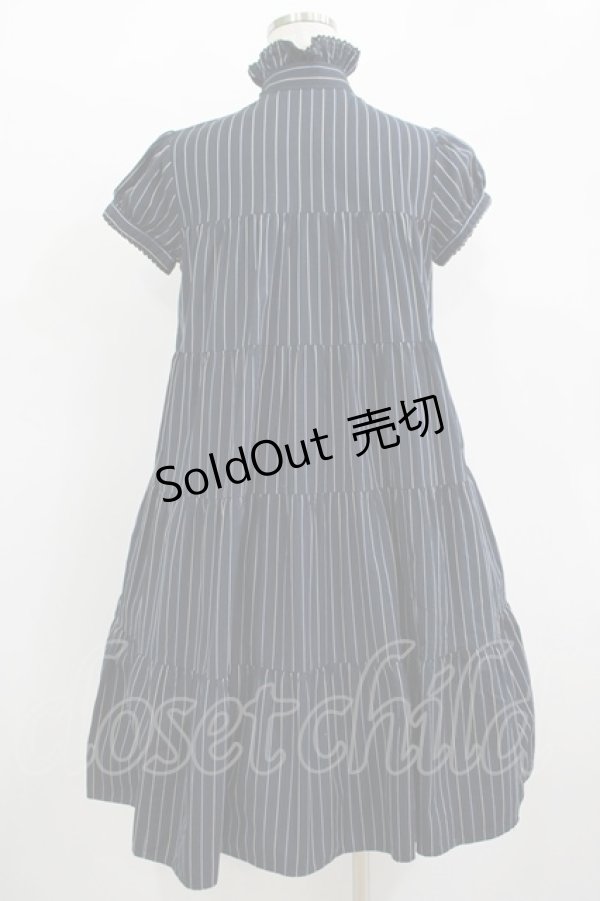 画像3: MILK / ストライプティアードワンピース  ネイビー H-25-11-09-1006-ML-OP-KB-ZH (3)