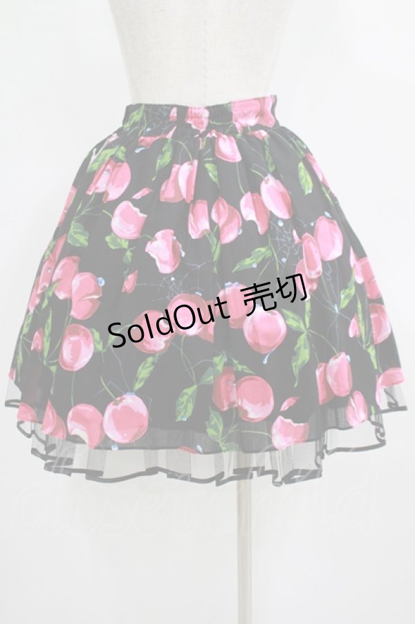 画像3: MILK / タランチェリースカート  ブラック×ローズチェリー H-25-11-09-1010-ML-SK-KB-ZH (3)