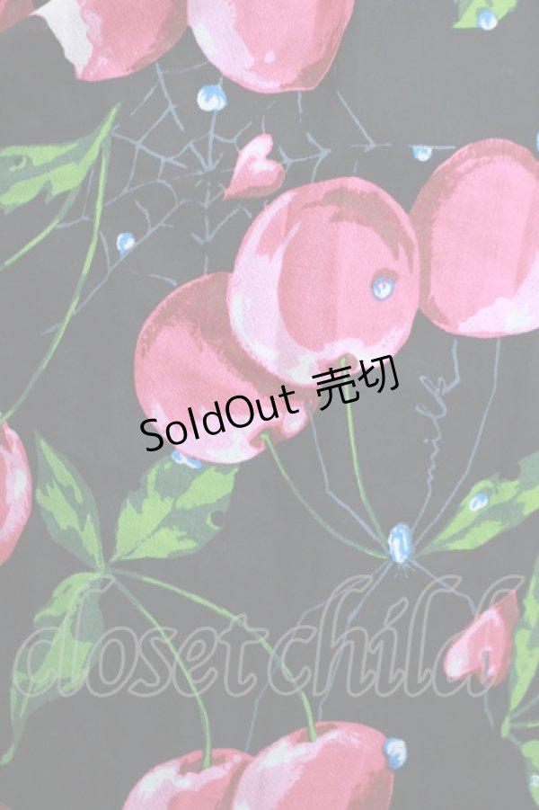 画像4: MILK / タランチェリースカート  ブラック×ローズチェリー H-25-11-09-1010-ML-SK-KB-ZH (4)