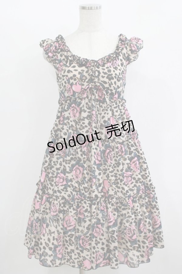 画像1: MILK / ローズレパードドレス  ベージュ H-25-11-09-1012-ML-OP-KB-ZH (1)