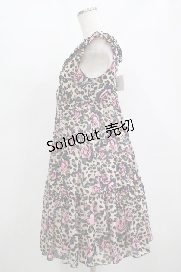 画像2: MILK / ローズレパードドレス  ベージュ H-25-11-09-1012-ML-OP-KB-ZH (2)