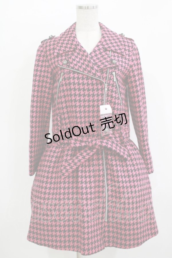 画像1: MILK / ライダースコートワンピ  ピンク H-25-11-09-1013-ML-CO-KB-ZH (1)