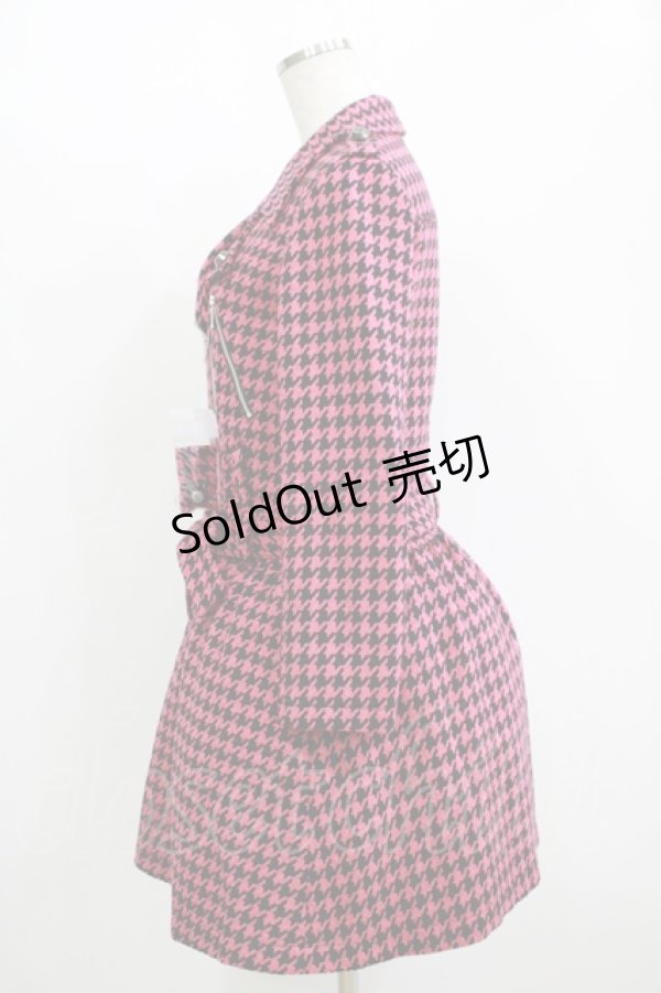 画像2: MILK / ライダースコートワンピ  ピンク H-25-11-09-1013-ML-CO-KB-ZH (2)