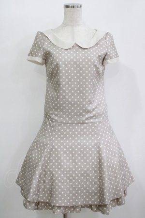 画像: MILK / ドットワンピ  グレージュ H-25-11-09-1014-ML-OP-KB-ZH