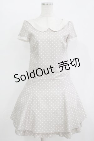 画像: MILK / ドットワンピ  グレージュ H-25-11-09-1014-ML-OP-KB-ZT383
