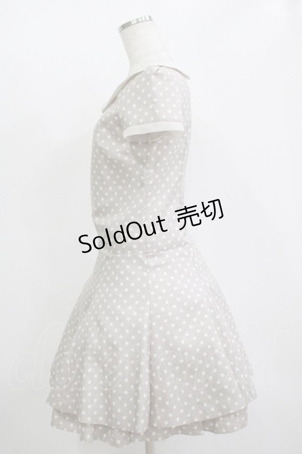 画像2: MILK / ドットワンピ  グレージュ H-25-11-09-1014-ML-OP-KB-ZT383 (2)