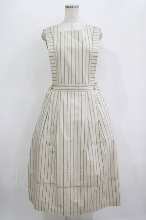 画像: Jane Marple / バッククロスドミトリースカート  light beige-stripe H-25-11-09-1002-JM-OP-KB-ZH