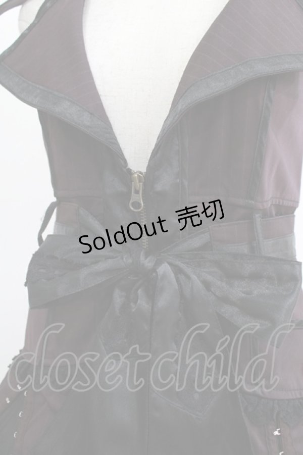 画像4: Ozz oneste / プリーツ切替ホルターワンピース  ボルドー H-25-11-09-1015-OO-OP-KB-ZH (4)