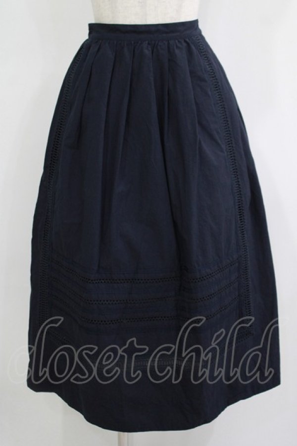 画像1: Jane Marple / コットンロングスカート  ネイビー H-25-11-09-1016-JM-SK-KB-ZH (1)