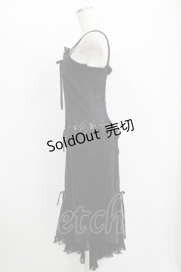 画像2: h.naoto Blood / プリント切替縫合ロングワンピース  ブラック H-25-11-09-1017-HN-OP-KB-ZH (2)