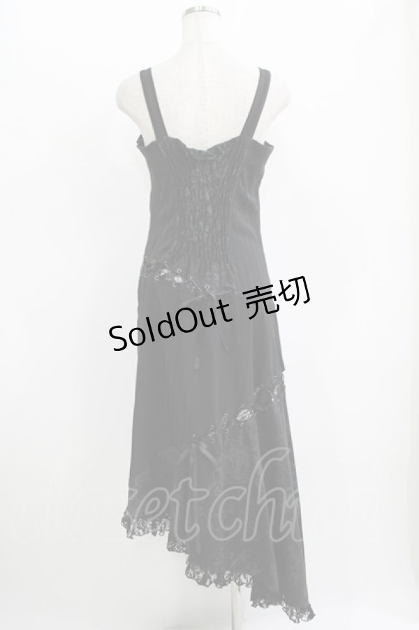 画像3: h.naoto Blood / プリント切替縫合ロングワンピース  ブラック H-25-11-09-1017-HN-OP-KB-ZH (3)