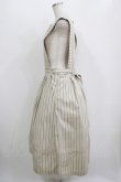 画像2: Jane Marple / バッククロスドミトリースカート  light beige-stripe H-25-11-09-1002-JM-OP-KB-ZH (2)