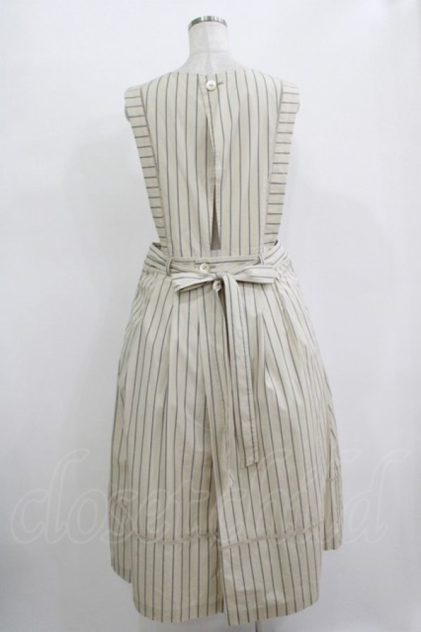 画像3: Jane Marple / バッククロスドミトリースカート  light beige-stripe H-25-11-09-1002-JM-OP-KB-ZH (3)
