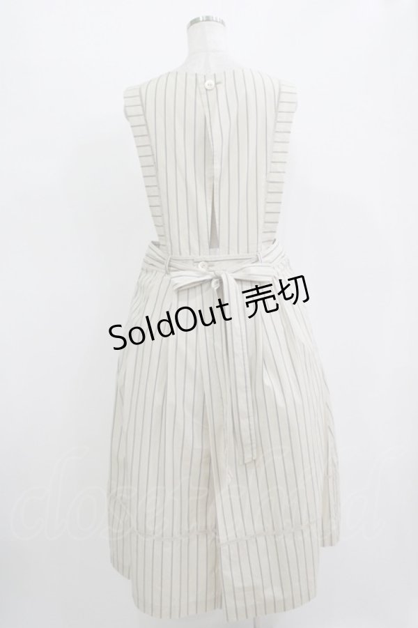 画像3: Jane Marple / バッククロスドミトリースカート  light beige-stripe H-25-11-09-1002-JM-OP-KB-ZH (3)
