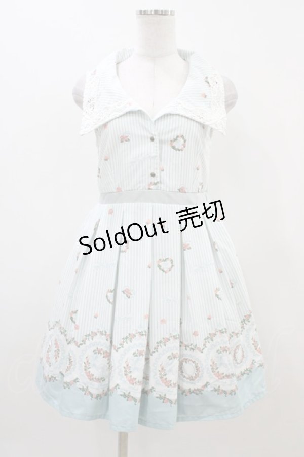 画像1: Ank Rouge / ストライプワンピース M オフ/サックス H-25-11-10-034-CA-OP-NS-ZH (1)