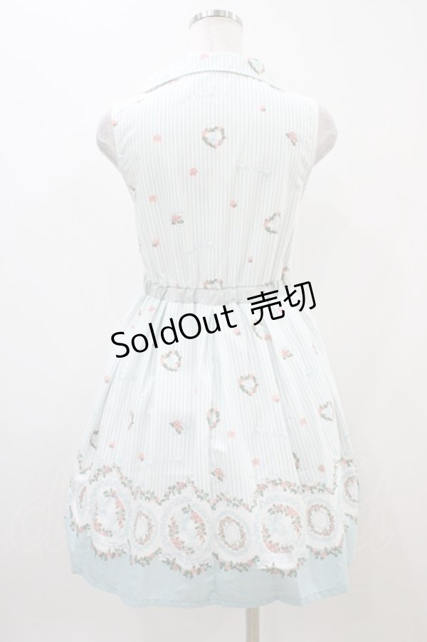 画像2: Ank Rouge / ストライプワンピース M オフ/サックス H-25-11-10-034-CA-OP-NS-ZH (2)